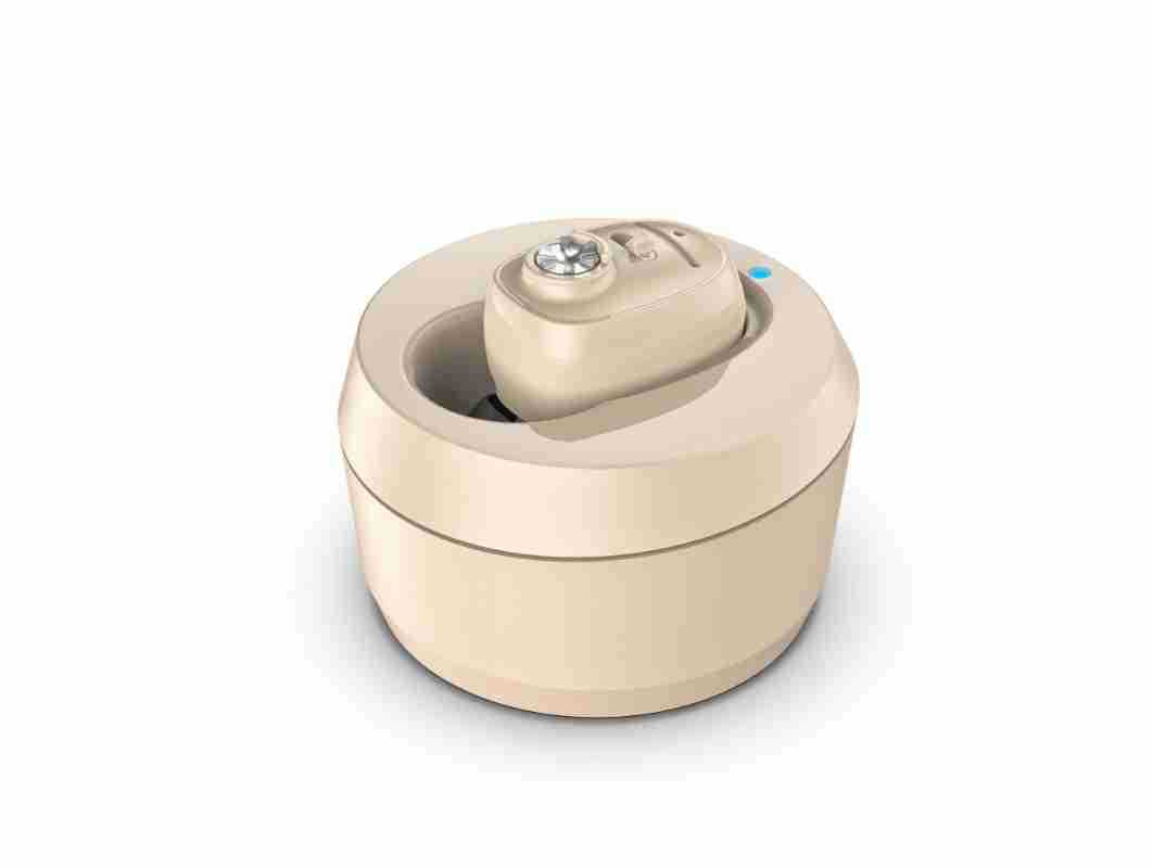 Hearing aids for elderly people with severe hearing loss, ear back charging, ear canal