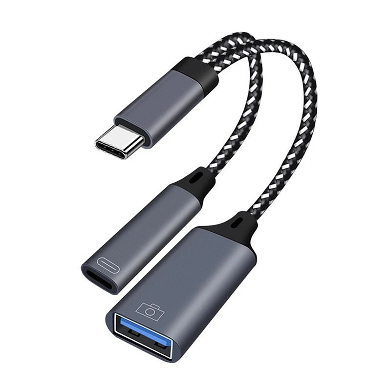USB C OTG Cable Phone Adapter 2 In 1 Type C To USB