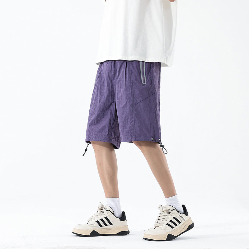 Shorts for Men Summer Loose Straight Leg Strip