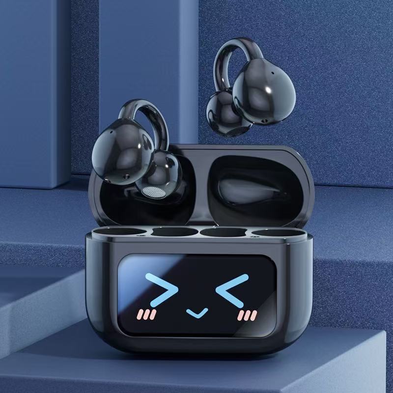 Open Ear Clip Wireless Earbuds BT 5.4 Sports Earphones Built-in Mic