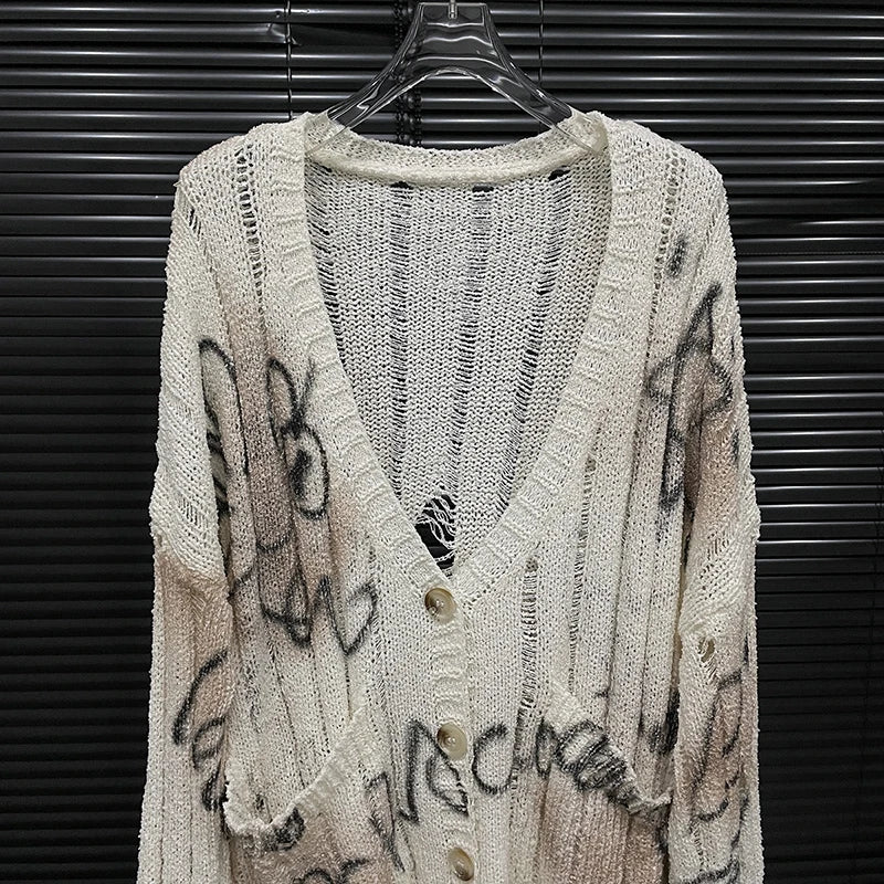 Autumn New Collection Women Knitted Cardigan Letter