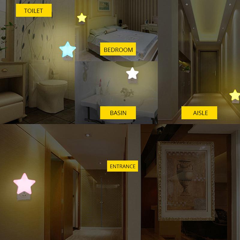 DX Sensor Control Night Light EU US Plug Novelty Star Bedroom Night Light For Baby Gift Contact us get
