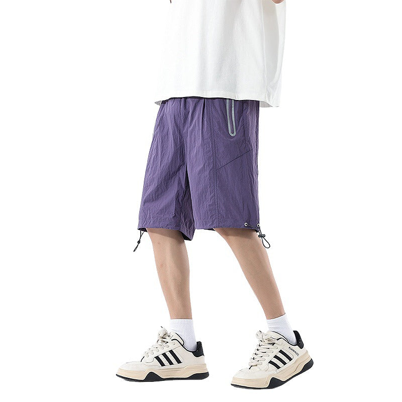 Shorts for Men Summer Loose Straight Leg Strip