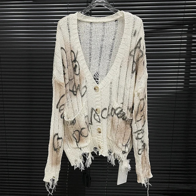 Autumn New Collection Women Knitted Cardigan Letter