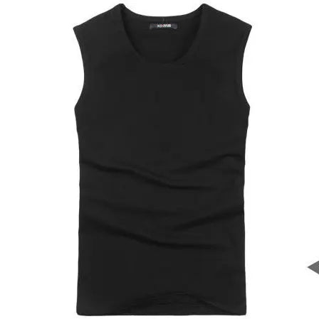 Mens Cotton T-Shirts V-Neck Sleeveless Summer Fashion Male Muscle Tank Shirts Gym Top Tees European Style Slim Fit Man Clothes