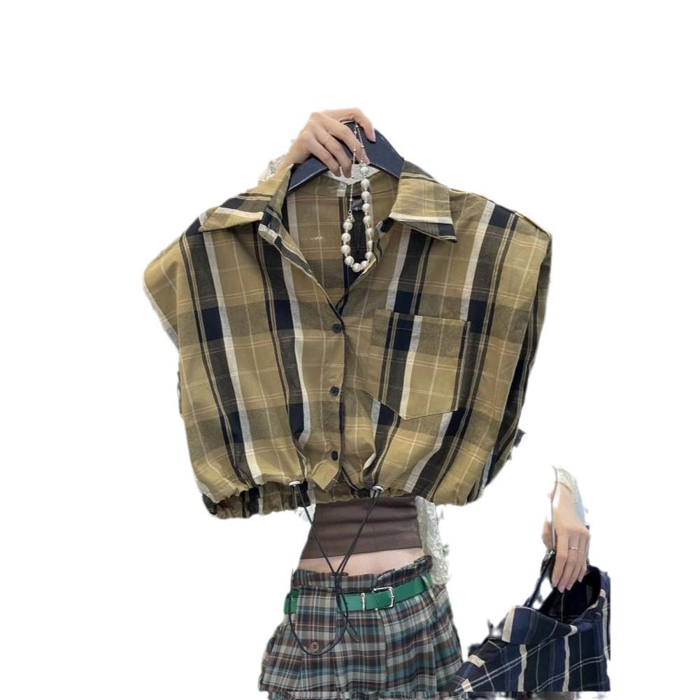 Polo collar sleeveless