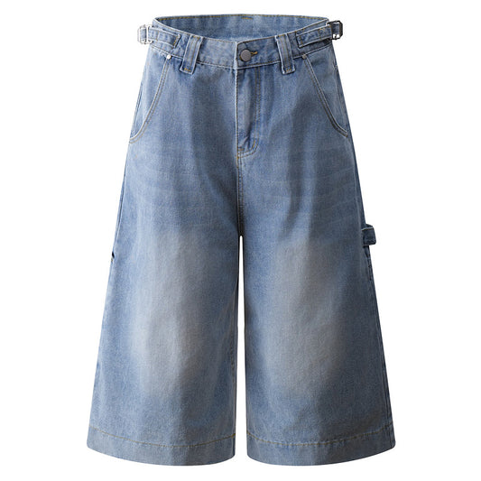 Denim Capri Pants for Men and Women Summer