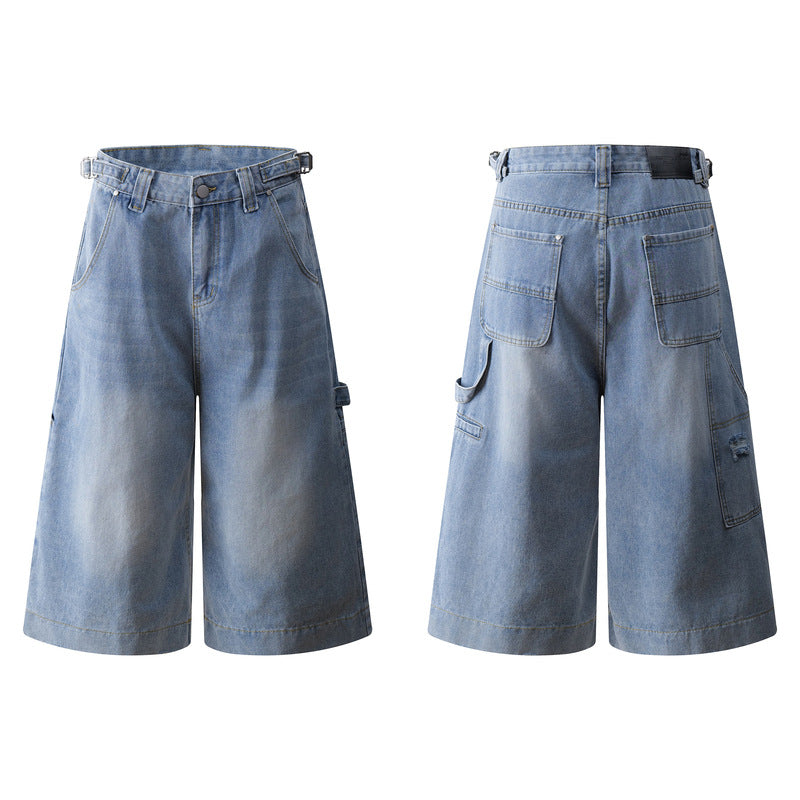 Denim Capri Pants for Men and Women Summer