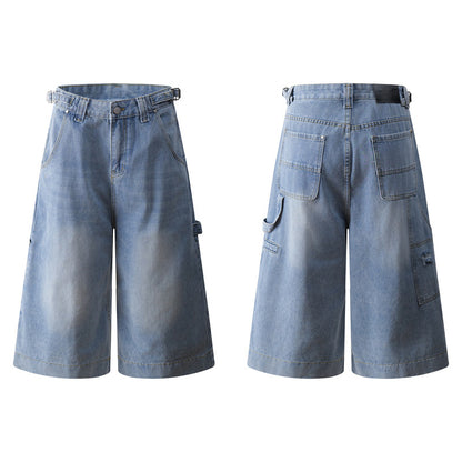 Denim Capri Pants for Men and Women Summer