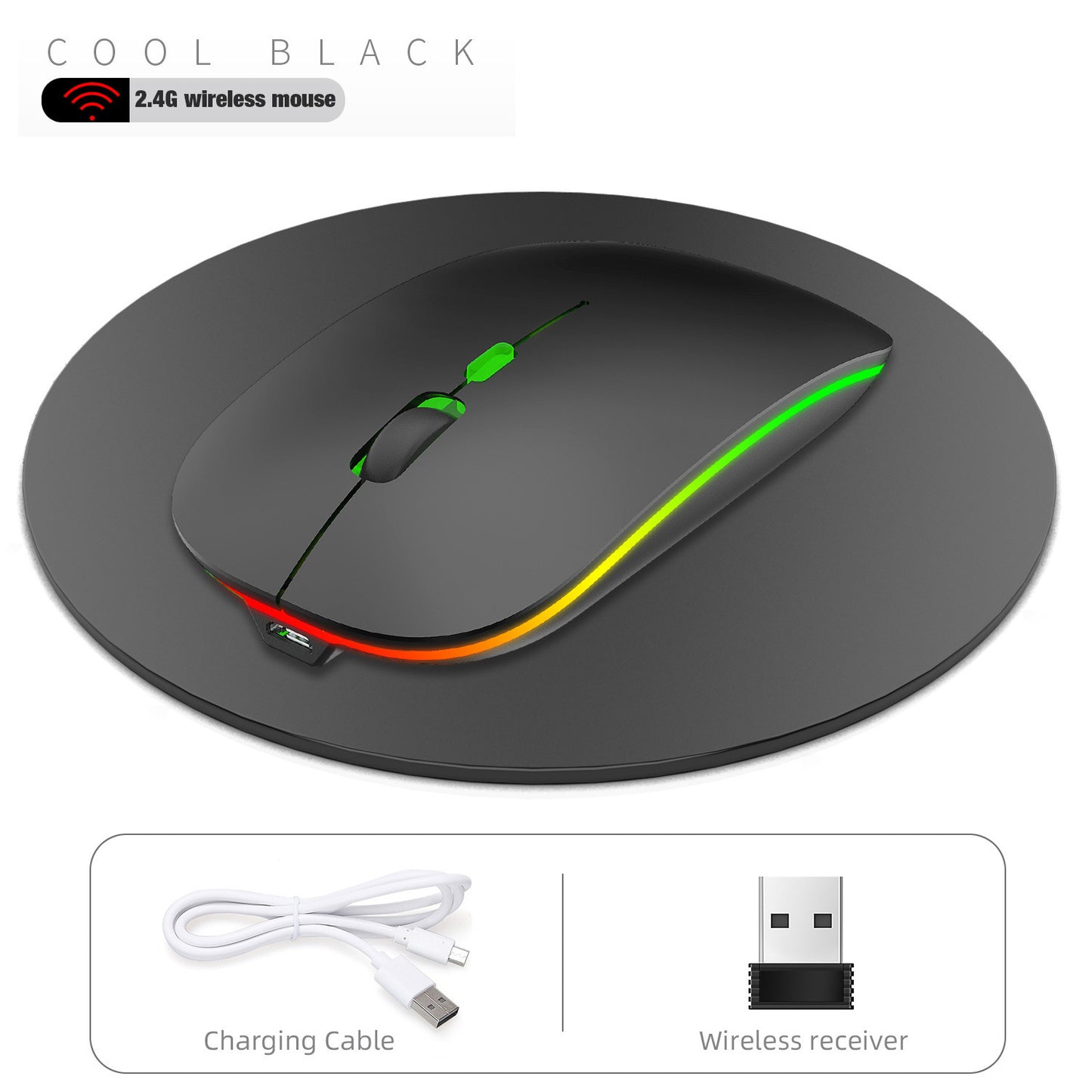 2.4G Colorful Luminous Wireless Mouse Silent