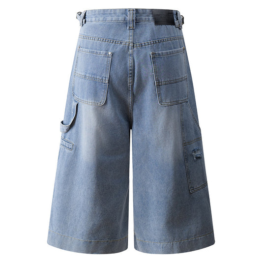 Denim Capri Pants for Men and Women Summer