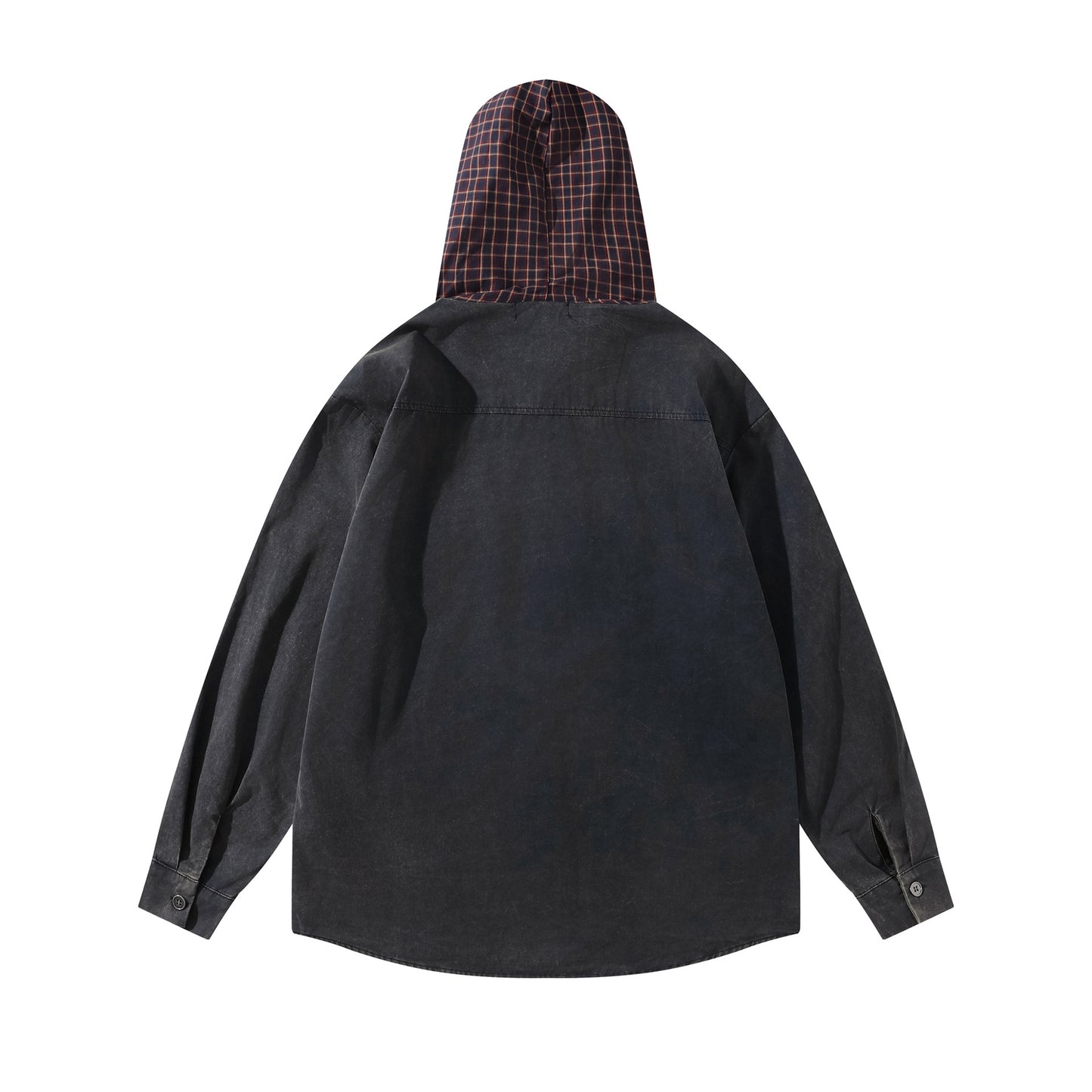 Simple casual hooded shirt with long sleeves for men and women