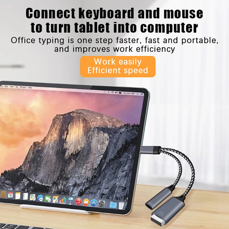 USB C OTG Cable Phone Adapter 2 In 1 Type C To USB
