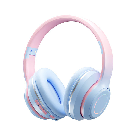 Gradient Bluetooth Earphones Head Mounted