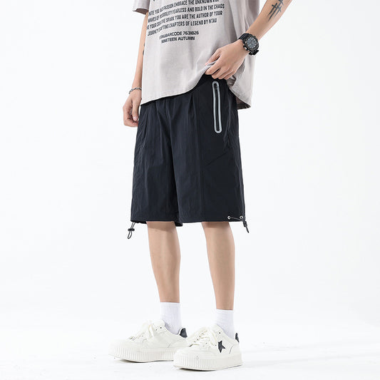 Shorts for Men Summer Loose Straight Leg Strip
