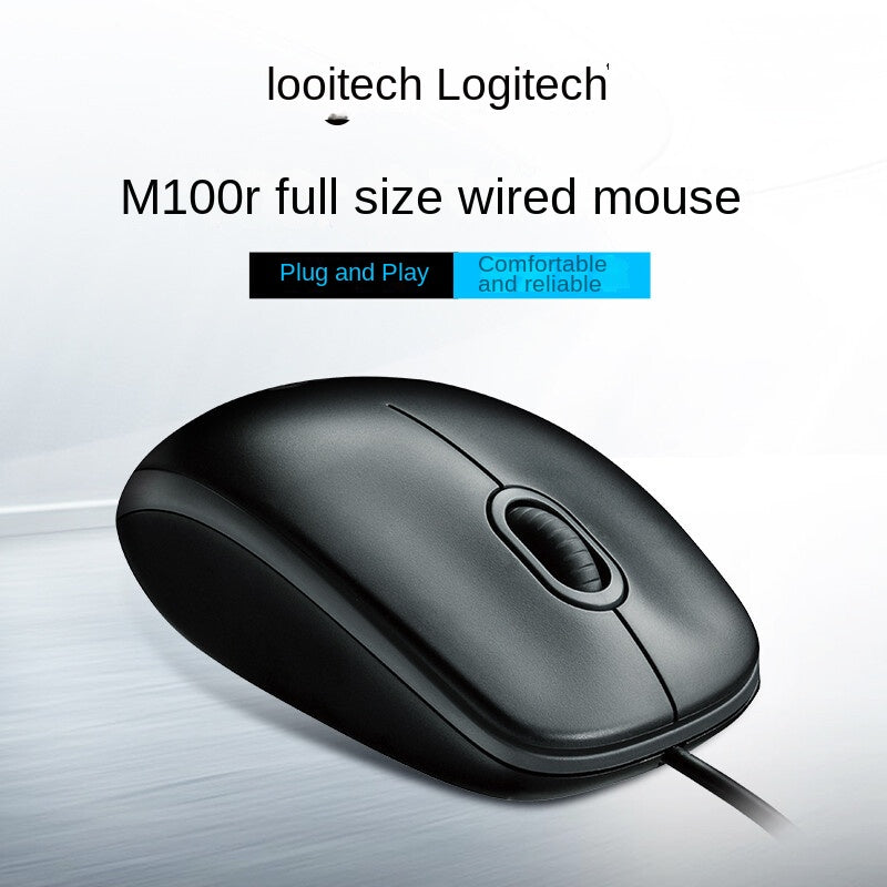 Logitech M100r wired mouse laptop office home universal