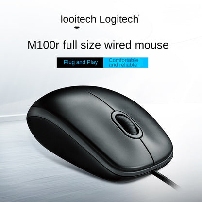 Logitech M100r wired mouse laptop office home universal