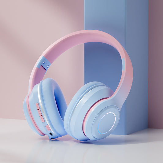 Gradient Bluetooth Earphones Head Mounted