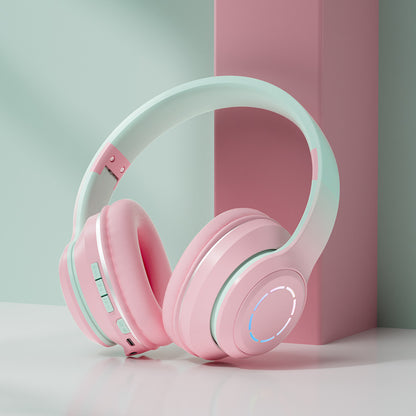 Gradient Bluetooth Earphones Head Mounted