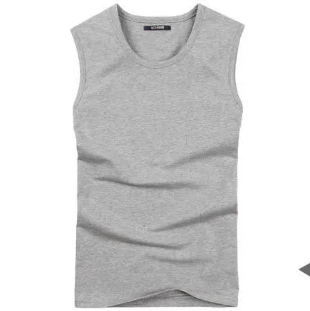 Mens Cotton T-Shirts V-Neck Sleeveless Summer Fashion Male Muscle Tank Shirts Gym Top Tees European Style Slim Fit Man Clothes