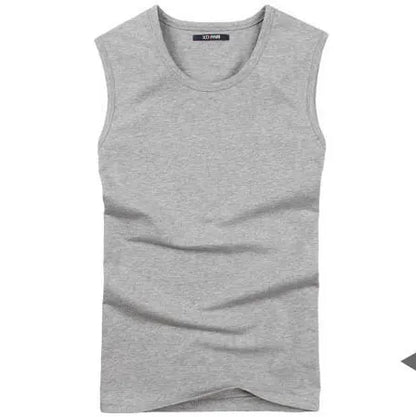 Mens Cotton T-Shirts V-Neck Sleeveless Summer Fashion Male Muscle Tank Shirts Gym Top Tees European Style Slim Fit Man Clothes