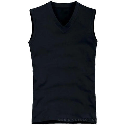 Mens Cotton T-Shirts V-Neck Sleeveless Summer Fashion Male Muscle Tank Shirts Gym Top Tees European Style Slim Fit Man Clothes