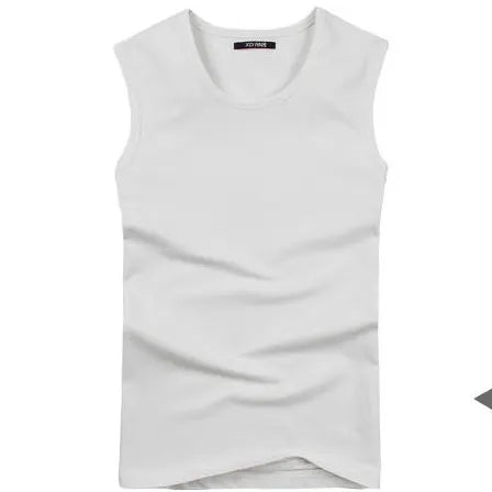 Mens Cotton T-Shirts V-Neck Sleeveless Summer Fashion Male Muscle Tank Shirts Gym Top Tees European Style Slim Fit Man Clothes