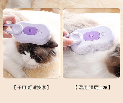 OUWO Pet Cat Dog Massage Cleaning Tools Shower With Spray Brush Pet Grooming Pet Hair Cleaning Brush