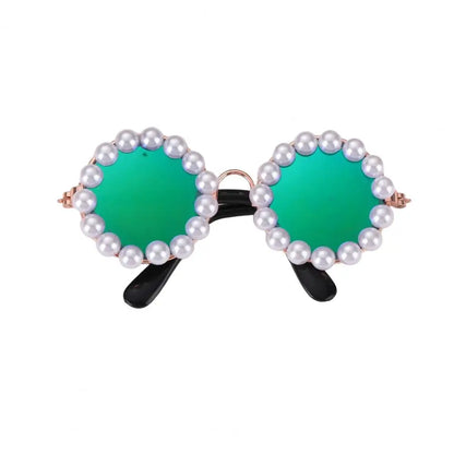 Pet Accessories with Artificial Pearls Pet Glasses Pet Sunglasses with Faux Pearls Decoration for Cats Dogs for Festivals