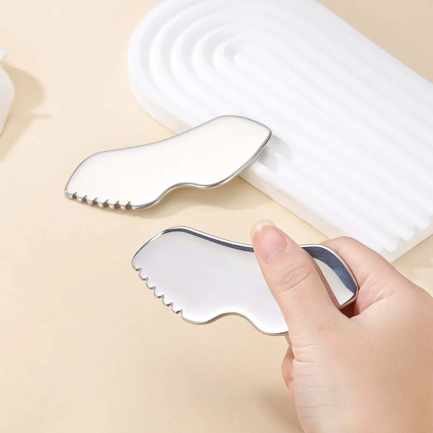 Stainless Steel Guasha Beauty Tool Practical Face Body Beauty Relaxing Scraping Board for Women Stress Relief Beauty Tools