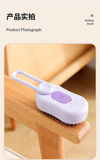 OUWO Pet Cat Dog Massage Cleaning Tools Shower With Spray Brush Pet Grooming Pet Hair Cleaning Brush