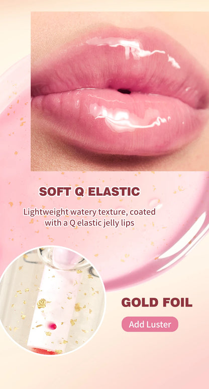 1PC lip oil, moisturizing and long-lasting luster, color changes with temperature, non greasy, daily use