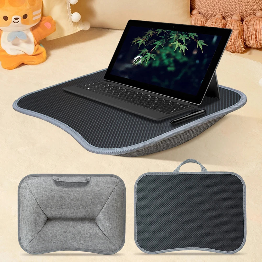 Laptop Lap Desk with Soft Pillow Cushion Portable Small Notebook Table Multifunctional Laptop Desk for 10-15" Laptops Work Game