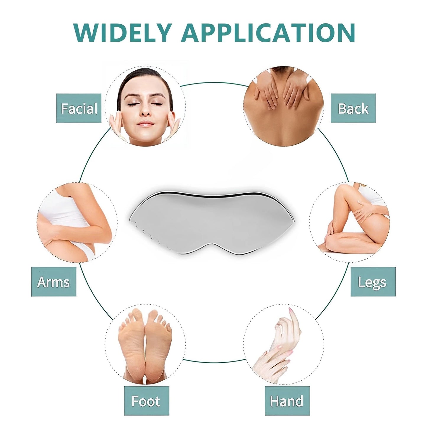 Stainless Steel Guasha Beauty Tool Practical Face Body Beauty Relaxing Scraping Board for Women Stress Relief Beauty Tools