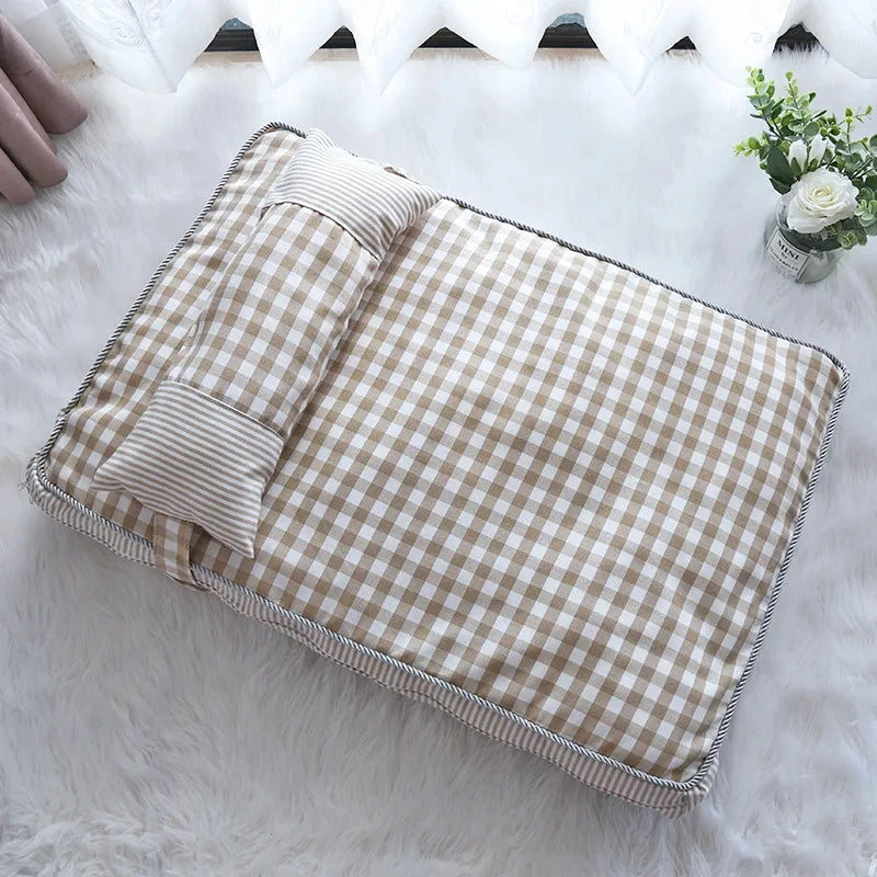 Pet Cat Bed Cushion Soft Lounger Pet Bed House for Dogs Cats Cozy Sleeping Sofa Warm Puppy Kennel Mat Dog Mattress Pet Supplies