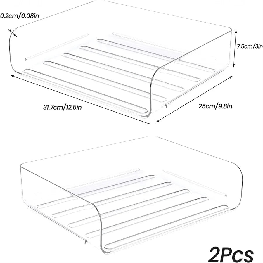 2 pcs Office Desktop Organisers And Lockers, Stackable Files, Desktop File Holders, Neat File Folders, Book And Paper