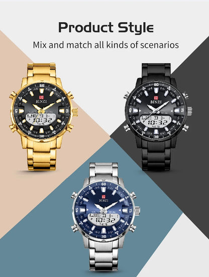 Relogio Masculino Wrist Watches For Men Top Brand Luxury Golden Men Watches Gold Big Male Wristwatch Man Golden Big Dial