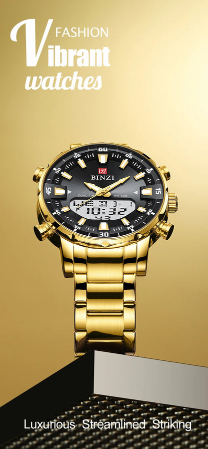 Relogio Masculino Wrist Watches For Men Top Brand Luxury Golden Men Watches Gold Big Male Wristwatch Man Golden Big Dial