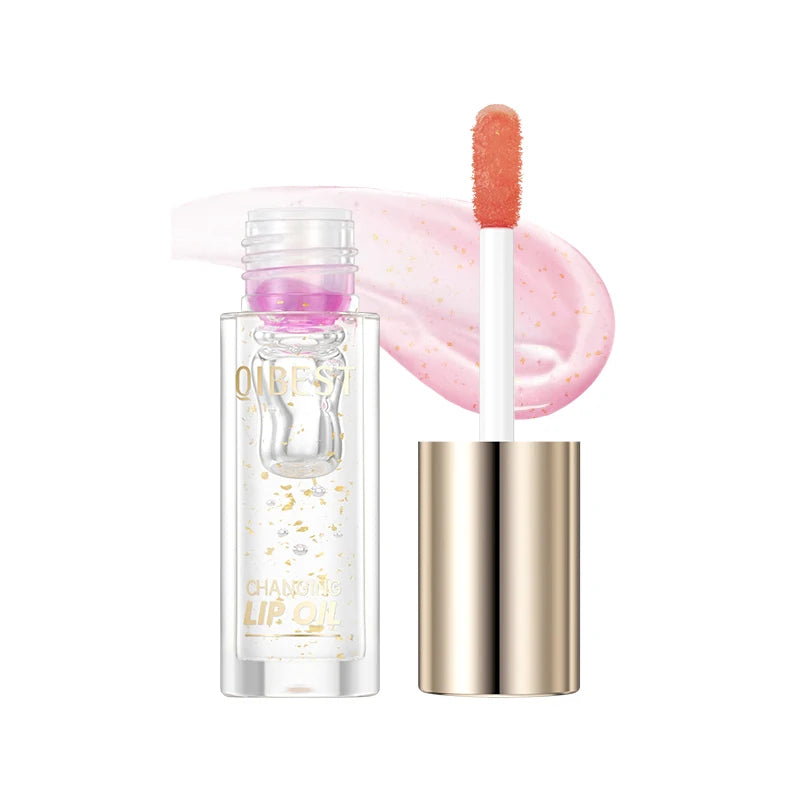 1PC lip oil, moisturizing and long-lasting luster, color changes with temperature, non greasy, daily use
