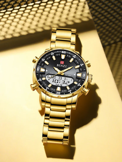 Relogio Masculino Wrist Watches For Men Top Brand Luxury Golden Men Watches Gold Big Male Wristwatch Man Golden Big Dial