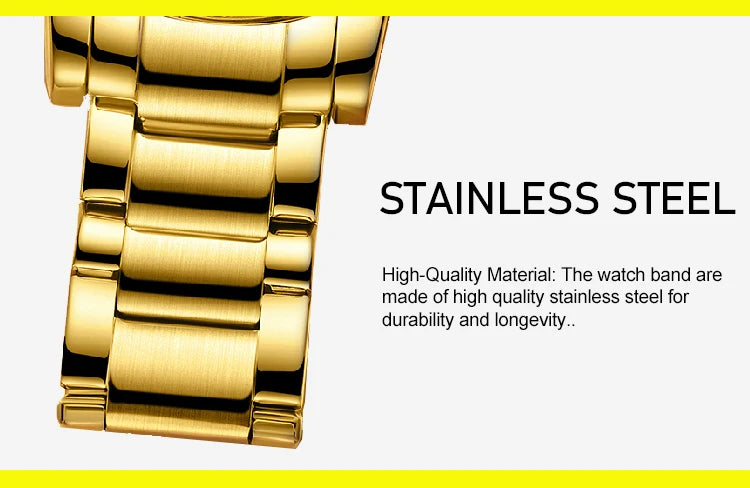 Relogio Masculino Wrist Watches For Men Top Brand Luxury Golden Men Watches Gold Big Male Wristwatch Man Golden Big Dial