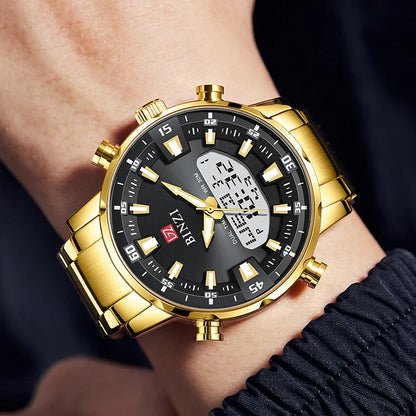 Relogio Masculino Wrist Watches For Men Top Brand Luxury Golden Men Watches Gold Big Male Wristwatch Man Golden Big Dial