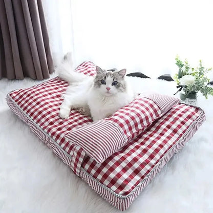 Pet Cat Bed Cushion Soft Lounger Pet Bed House for Dogs Cats Cozy Sleeping Sofa Warm Puppy Kennel Mat Dog Mattress Pet Supplies