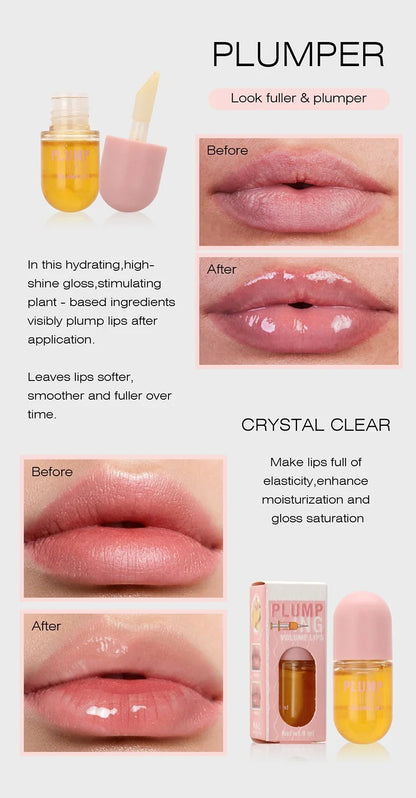 Lip Plumper Oil Instantly Plumps Lips Increasing Lip Elasticity Long-lasting Moisturize Gloss Saturation Beauty Makeup Lip Care