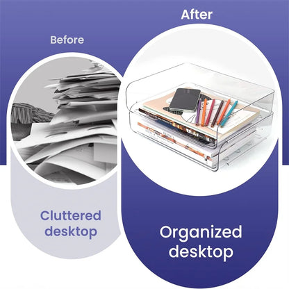2 pcs Office Desktop Organisers And Lockers, Stackable Files, Desktop File Holders, Neat File Folders, Book And Paper
