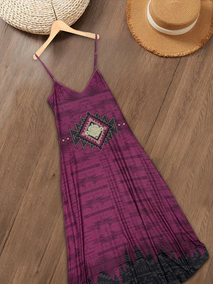 Women's Fashion Dresses Women's Fashion Western Style Printed Dresses Women's Fashion Western Style V-Neck Dresses