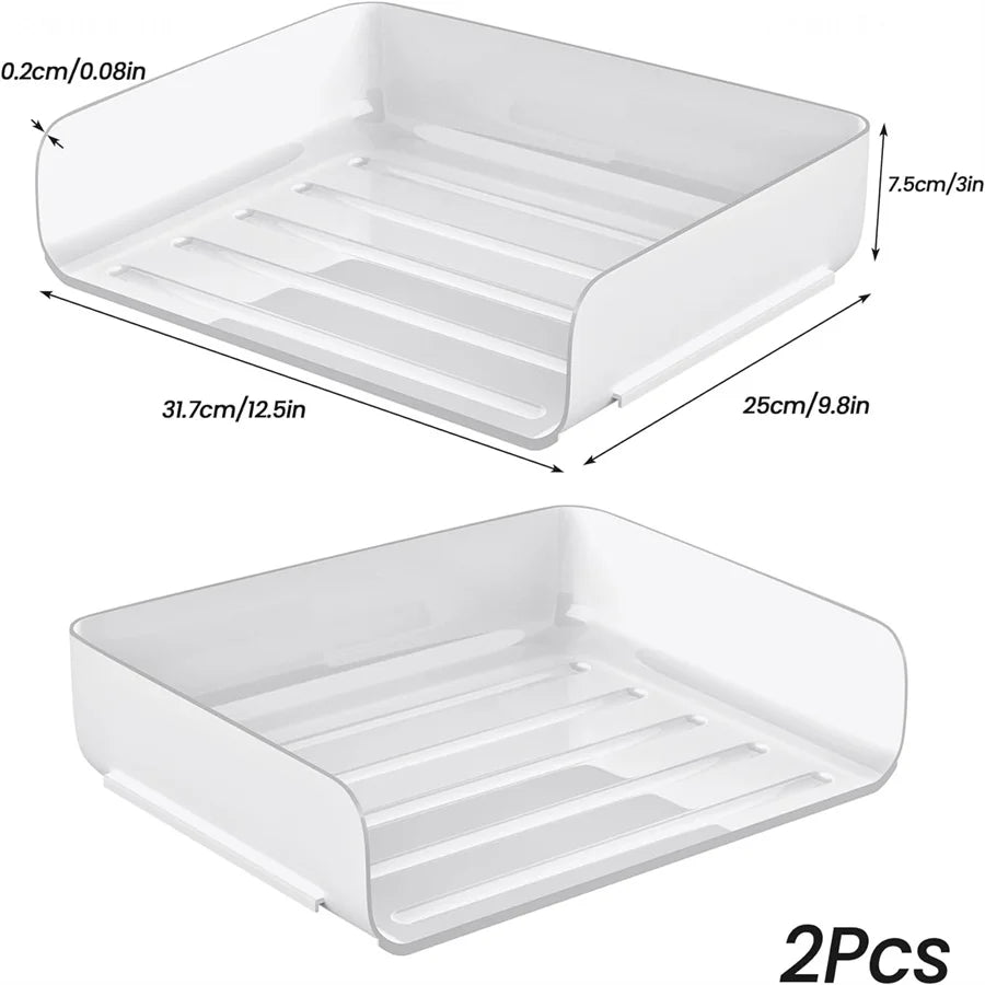 2 pcs Office Desktop Organisers And Lockers, Stackable Files, Desktop File Holders, Neat File Folders, Book And Paper
